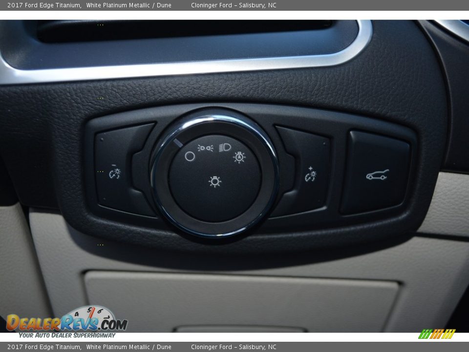 2017 Ford Edge Titanium White Platinum Metallic / Dune Photo #20