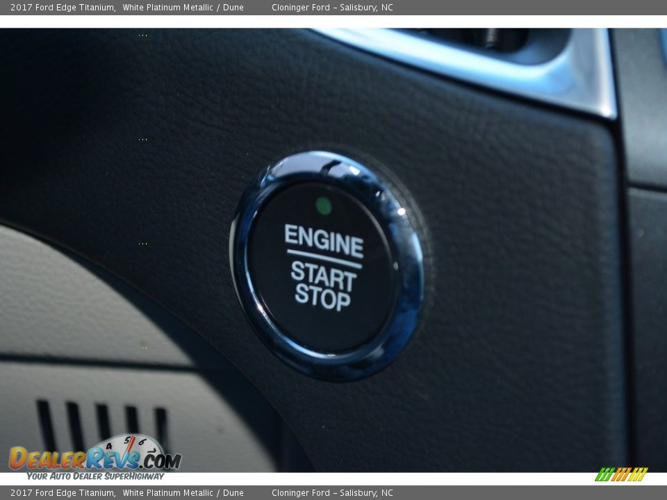 2017 Ford Edge Titanium White Platinum Metallic / Dune Photo #21