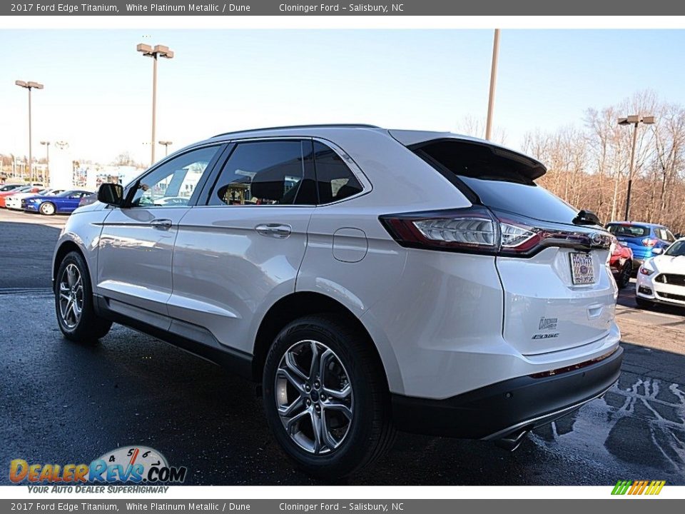 2017 Ford Edge Titanium White Platinum Metallic / Dune Photo #23