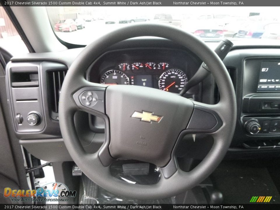 2017 Chevrolet Silverado 1500 Custom Double Cab 4x4 Summit White / Dark Ash/Jet Black Photo #18