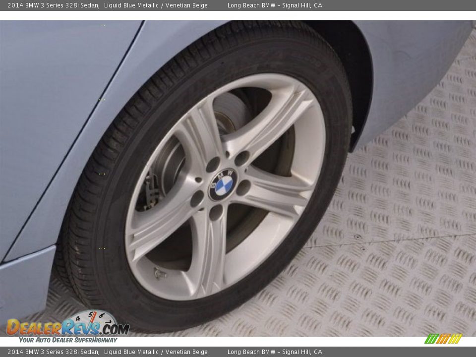 2014 BMW 3 Series 328i Sedan Liquid Blue Metallic / Venetian Beige Photo #10