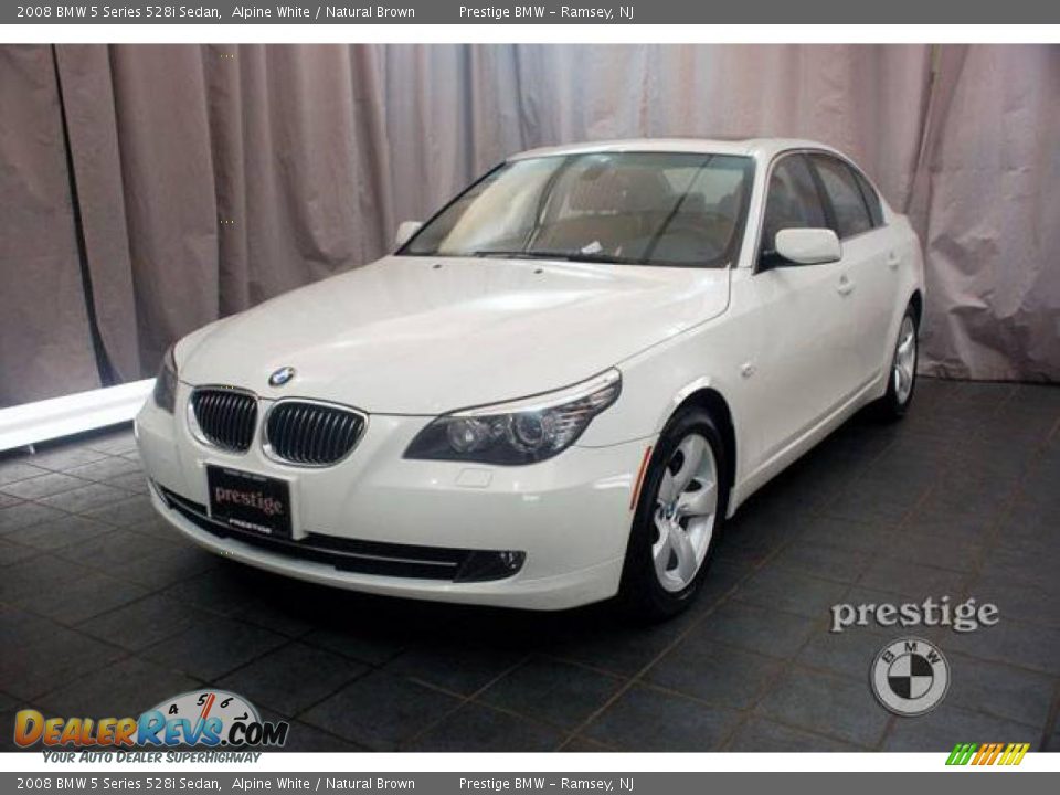 2008 BMW 5 Series 528i Sedan Alpine White / Natural Brown Photo #1