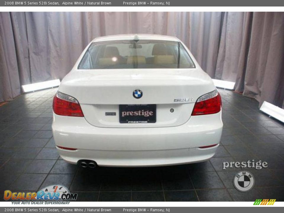2008 BMW 5 Series 528i Sedan Alpine White / Natural Brown Photo #2