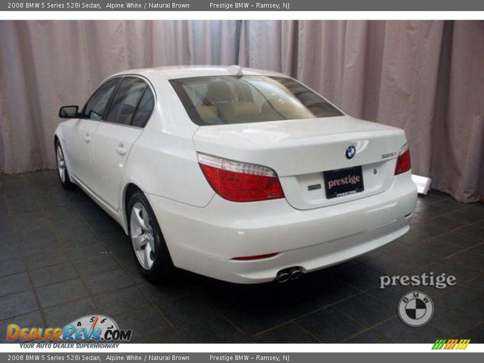 2008 BMW 5 Series 528i Sedan Alpine White / Natural Brown Photo #3