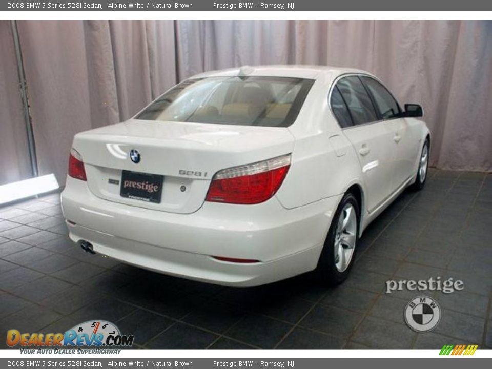 2008 BMW 5 Series 528i Sedan Alpine White / Natural Brown Photo #5