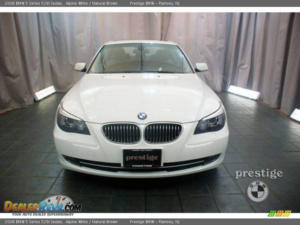 2008 BMW 5 Series 528i Sedan Alpine White / Natural Brown Photo #6