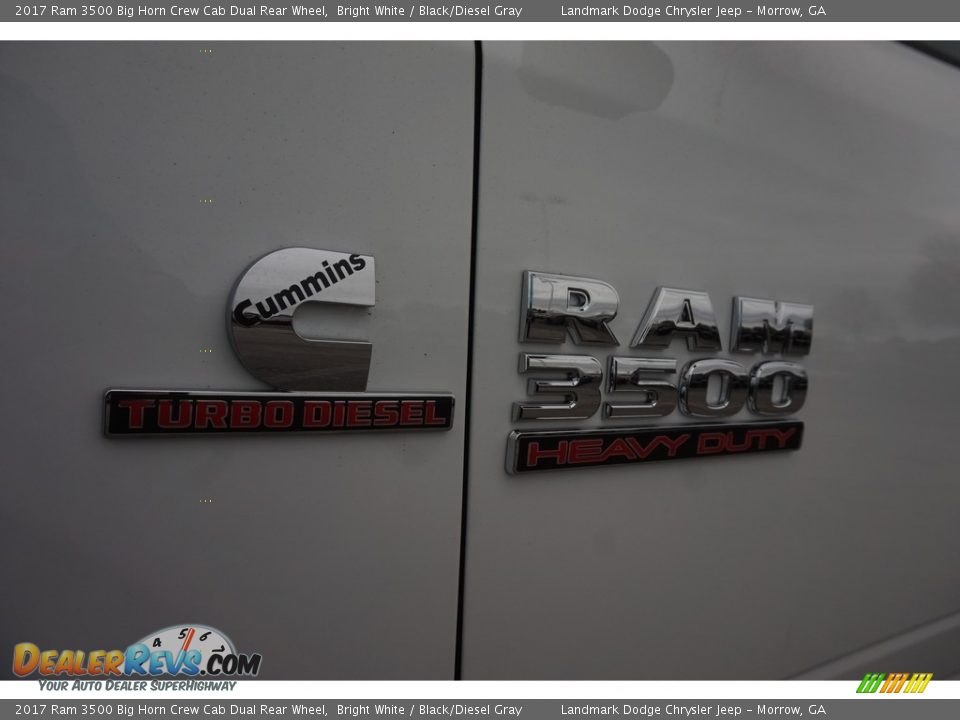 2017 Ram 3500 Big Horn Crew Cab Dual Rear Wheel Bright White / Black/Diesel Gray Photo #6