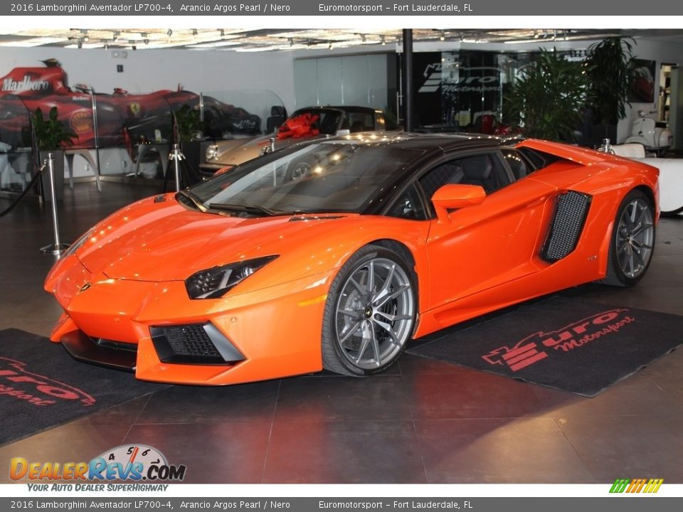 2016 Lamborghini Aventador LP700-4 Arancio Argos Pearl / Nero Photo #1