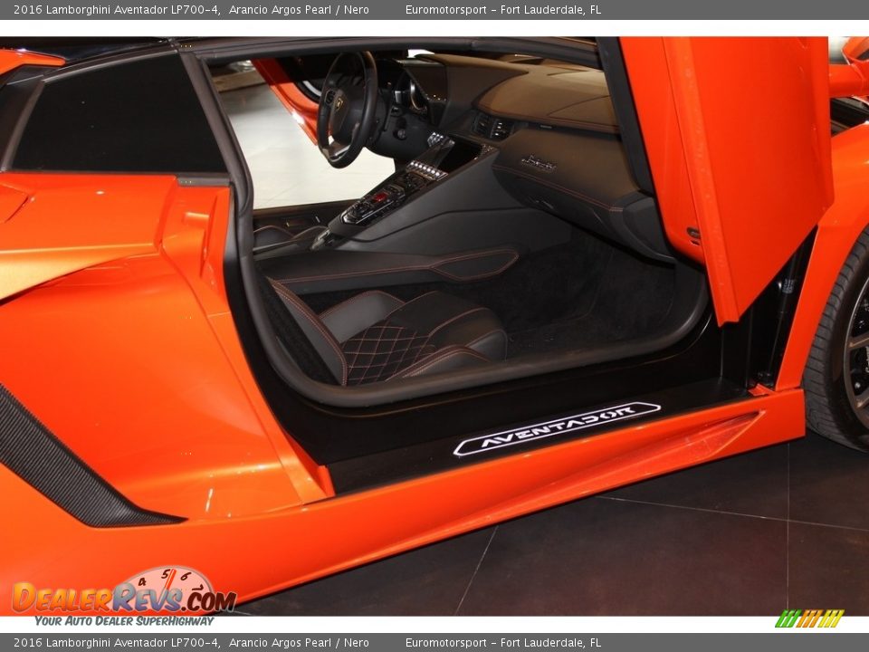 2016 Lamborghini Aventador LP700-4 Arancio Argos Pearl / Nero Photo #7