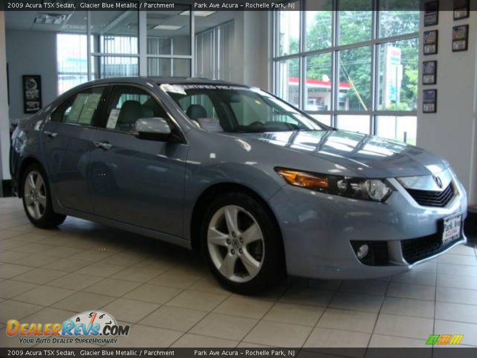 2009 Acura TSX Sedan Glacier Blue Metallic / Parchment Photo #1