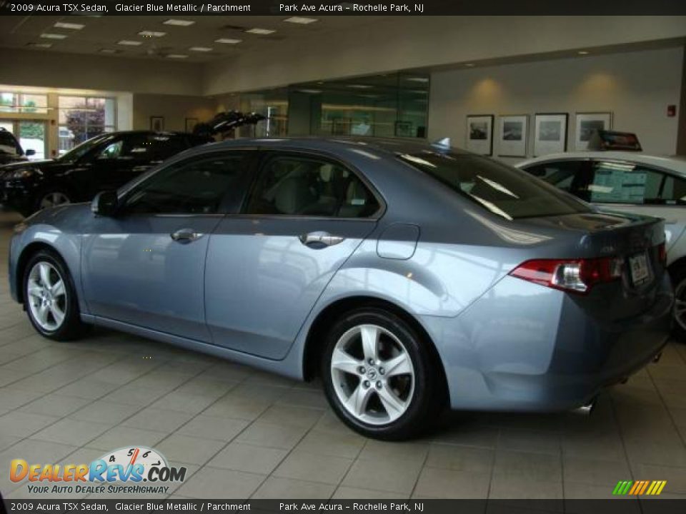 2009 Acura TSX Sedan Glacier Blue Metallic / Parchment Photo #4