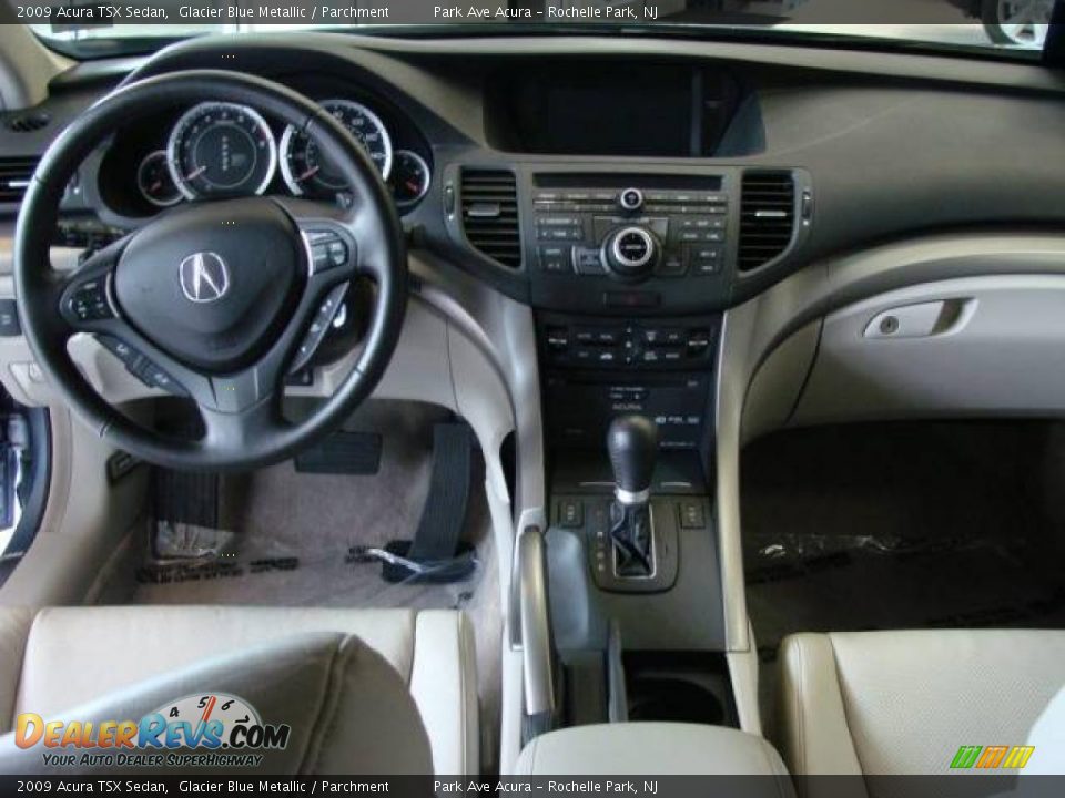 2009 Acura TSX Sedan Glacier Blue Metallic / Parchment Photo #9