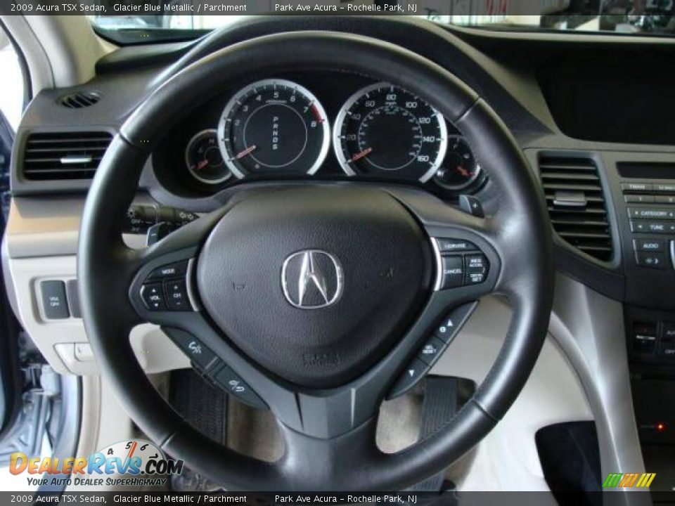 2009 Acura TSX Sedan Glacier Blue Metallic / Parchment Photo #10