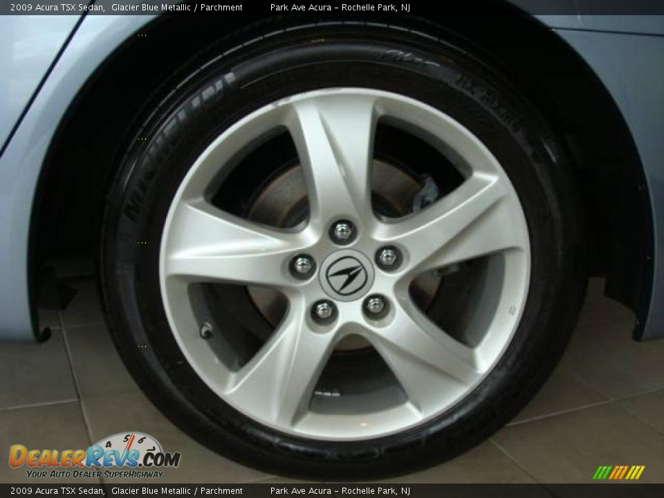 2009 Acura TSX Sedan Glacier Blue Metallic / Parchment Photo #21