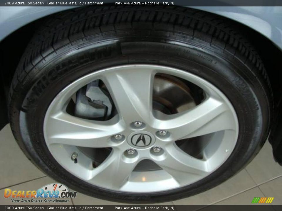 2009 Acura TSX Sedan Glacier Blue Metallic / Parchment Photo #22
