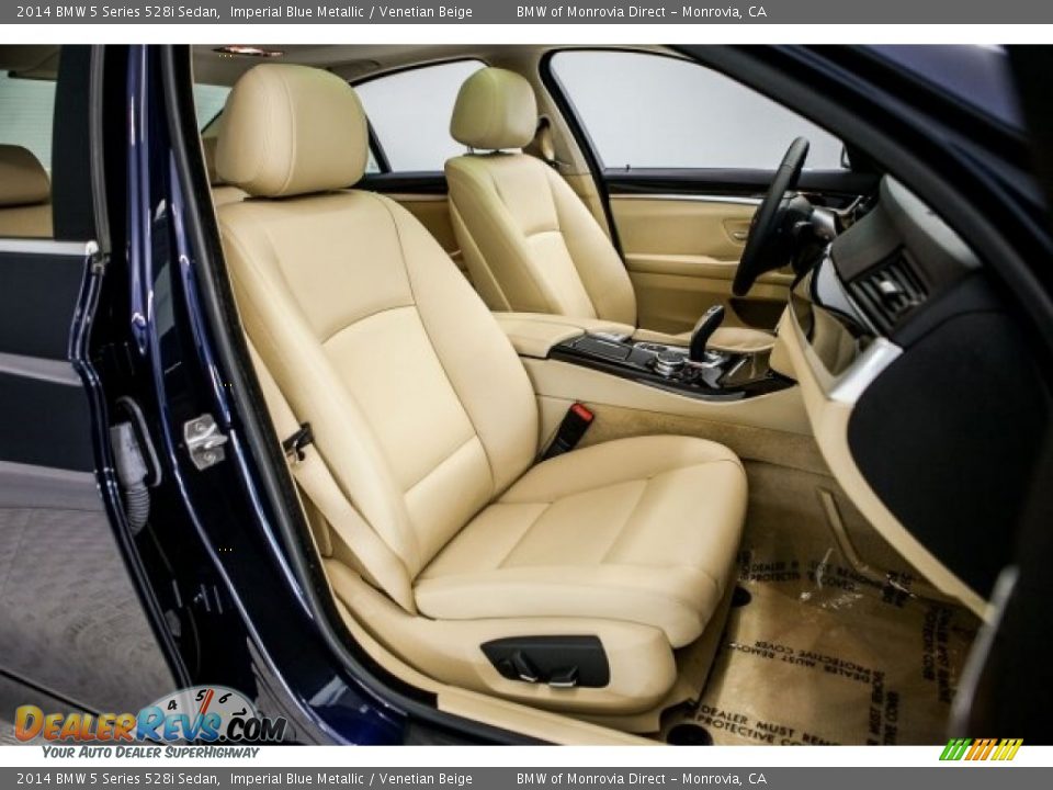 2014 BMW 5 Series 528i Sedan Imperial Blue Metallic / Venetian Beige Photo #6