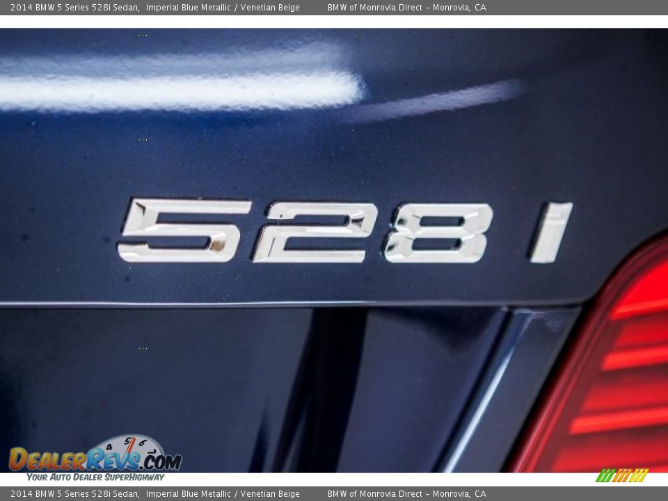 2014 BMW 5 Series 528i Sedan Imperial Blue Metallic / Venetian Beige Photo #7