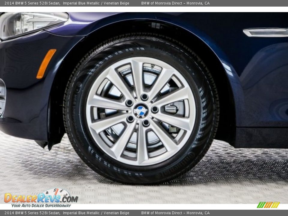 2014 BMW 5 Series 528i Sedan Imperial Blue Metallic / Venetian Beige Photo #8