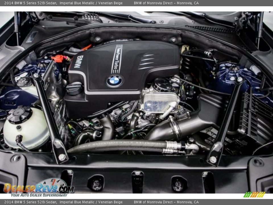 2014 BMW 5 Series 528i Sedan Imperial Blue Metallic / Venetian Beige Photo #9