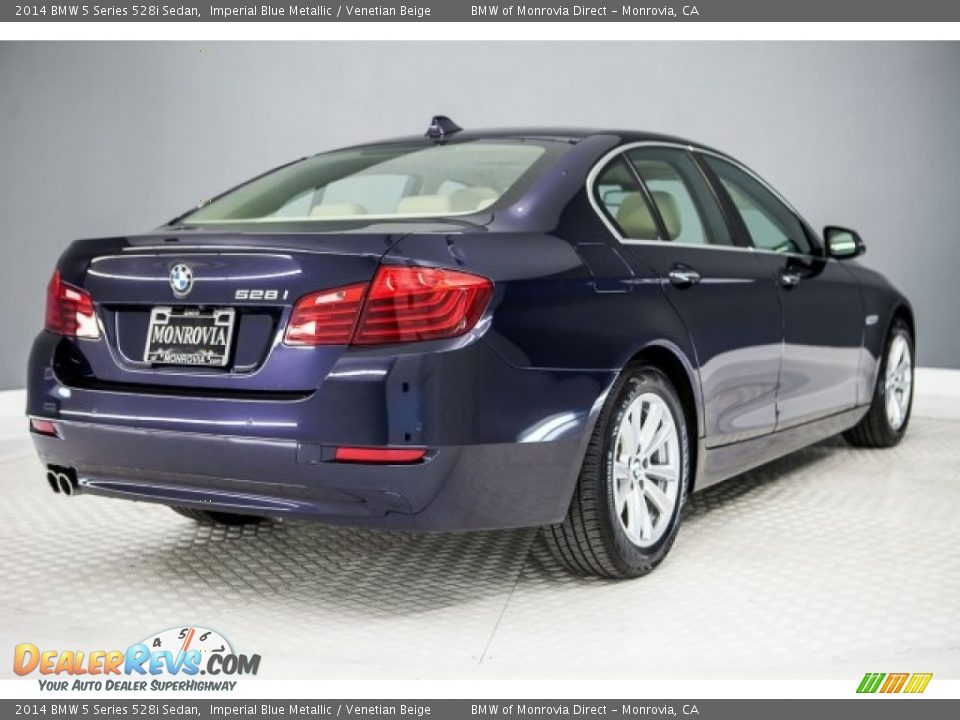 2014 BMW 5 Series 528i Sedan Imperial Blue Metallic / Venetian Beige Photo #13
