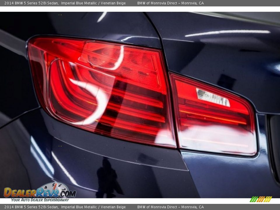 2014 BMW 5 Series 528i Sedan Imperial Blue Metallic / Venetian Beige Photo #24