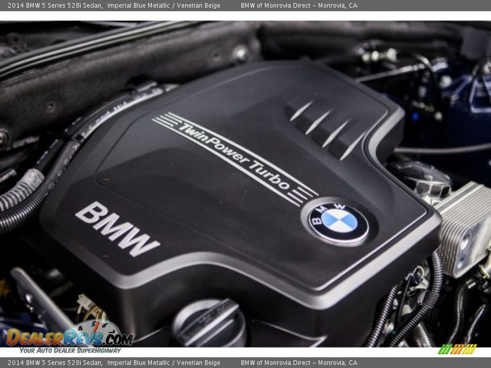 2014 BMW 5 Series 528i Sedan Imperial Blue Metallic / Venetian Beige Photo #28