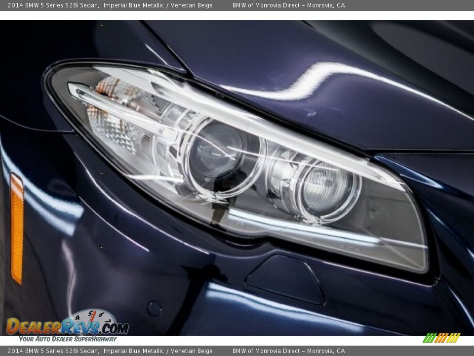 2014 BMW 5 Series 528i Sedan Imperial Blue Metallic / Venetian Beige Photo #29