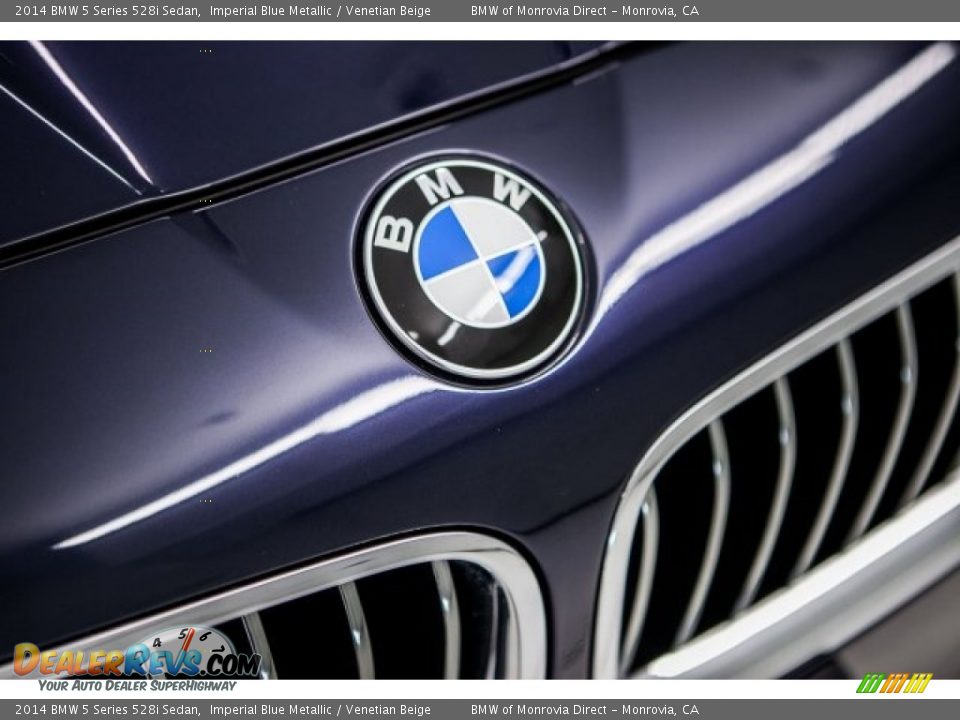 2014 BMW 5 Series 528i Sedan Imperial Blue Metallic / Venetian Beige Photo #30