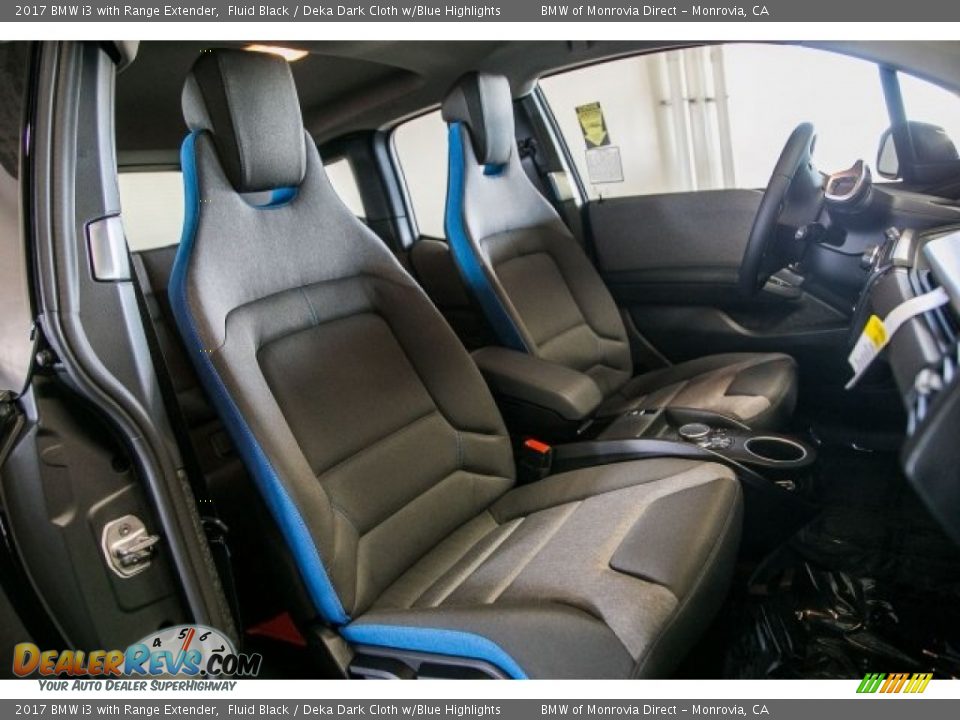 2017 BMW i3 with Range Extender Fluid Black / Deka Dark Cloth w/Blue Highlights Photo #2
