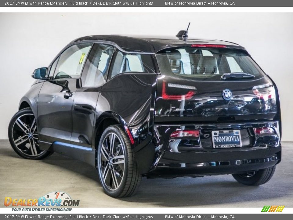 2017 BMW i3 with Range Extender Fluid Black / Deka Dark Cloth w/Blue Highlights Photo #3