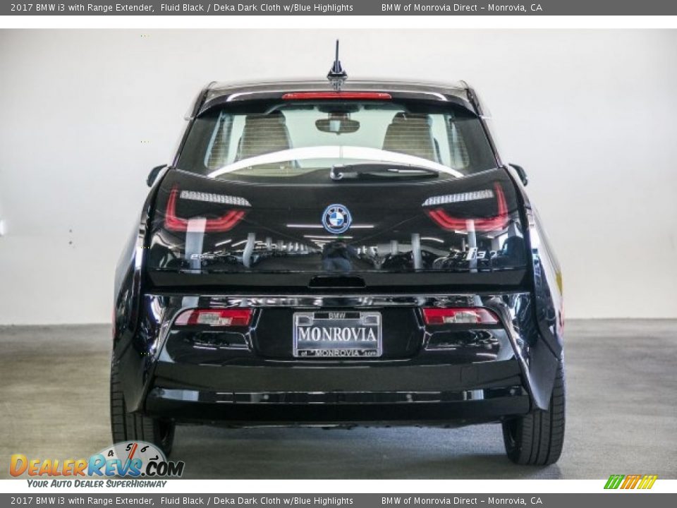 2017 BMW i3 with Range Extender Fluid Black / Deka Dark Cloth w/Blue Highlights Photo #4