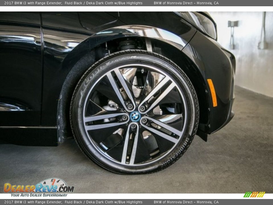2017 BMW i3 with Range Extender Fluid Black / Deka Dark Cloth w/Blue Highlights Photo #9