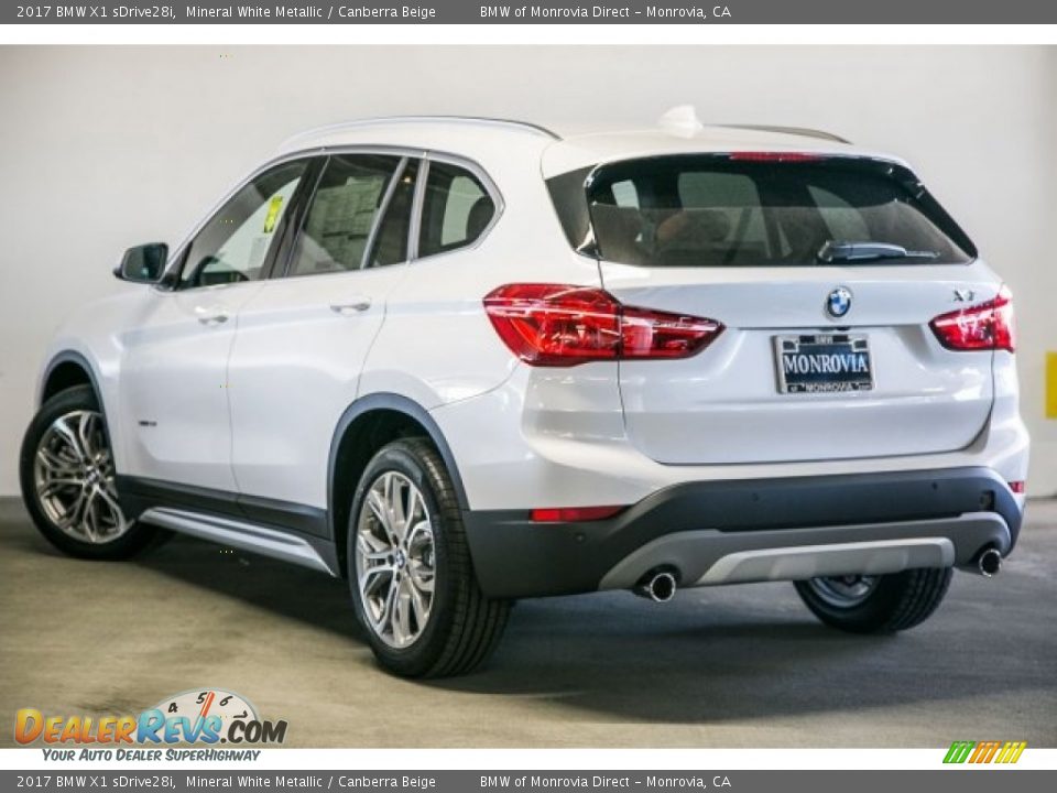 2017 BMW X1 sDrive28i Mineral White Metallic / Canberra Beige Photo #3