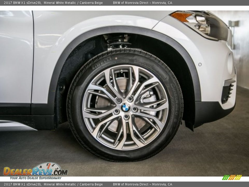 2017 BMW X1 sDrive28i Mineral White Metallic / Canberra Beige Photo #9