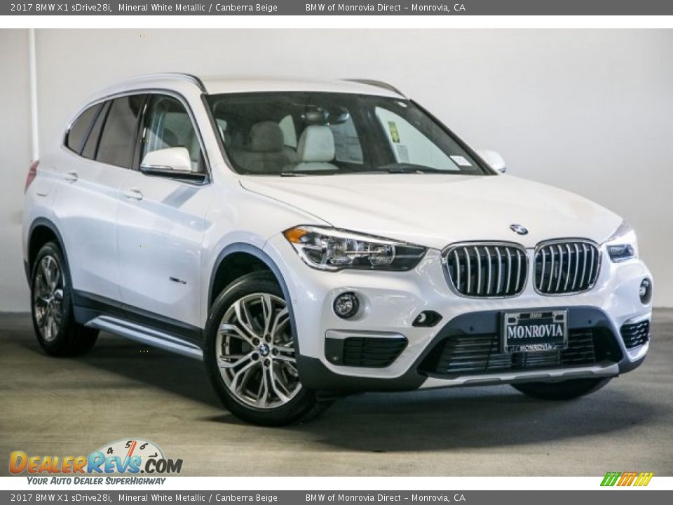2017 BMW X1 sDrive28i Mineral White Metallic / Canberra Beige Photo #12
