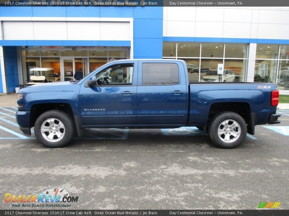 2017 Chevrolet Silverado 1500 LT Crew Cab 4x4 Deep Ocean Blue Metallic / Jet Black Photo #10