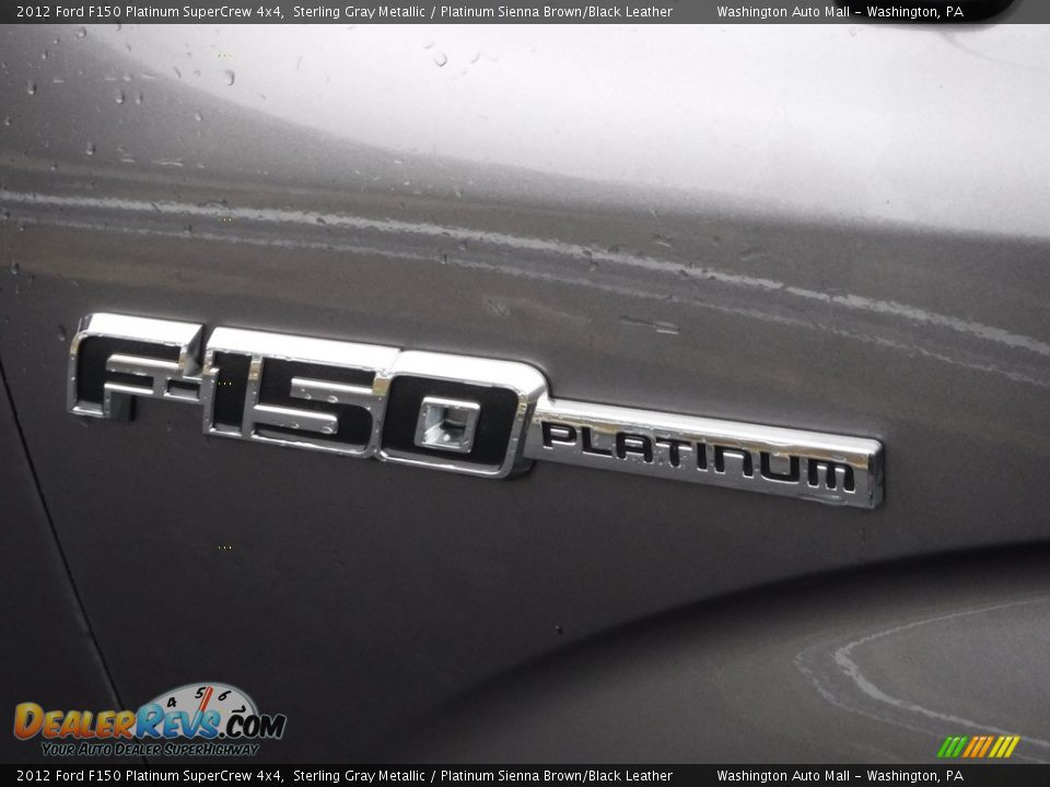 2012 Ford F150 Platinum SuperCrew 4x4 Sterling Gray Metallic / Platinum Sienna Brown/Black Leather Photo #4