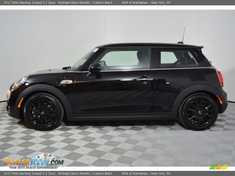 2017 Mini Hardtop Cooper S 2 Door Midnight Black Metallic / Carbon Black Photo #3