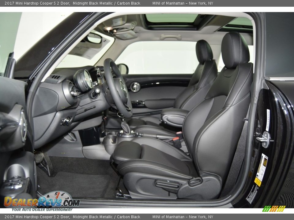 2017 Mini Hardtop Cooper S 2 Door Midnight Black Metallic / Carbon Black Photo #8