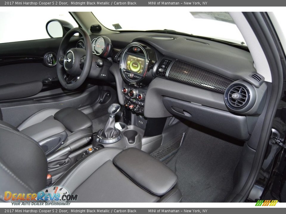 2017 Mini Hardtop Cooper S 2 Door Midnight Black Metallic / Carbon Black Photo #10