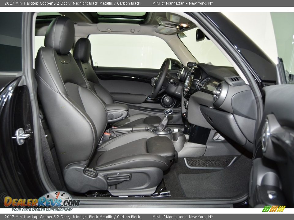 2017 Mini Hardtop Cooper S 2 Door Midnight Black Metallic / Carbon Black Photo #11