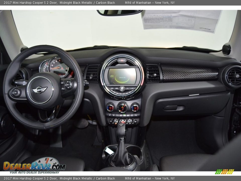 2017 Mini Hardtop Cooper S 2 Door Midnight Black Metallic / Carbon Black Photo #13