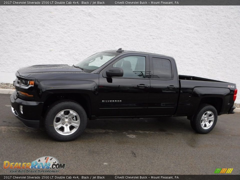 2017 Chevrolet Silverado 1500 LT Double Cab 4x4 Black / Jet Black Photo #2