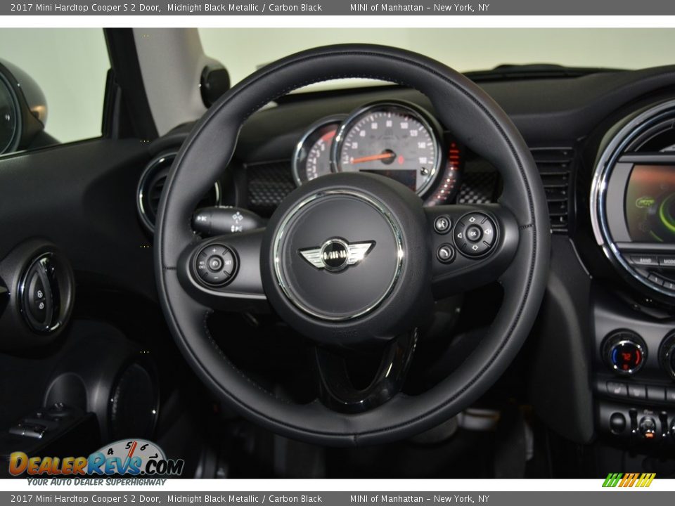 2017 Mini Hardtop Cooper S 2 Door Midnight Black Metallic / Carbon Black Photo #17