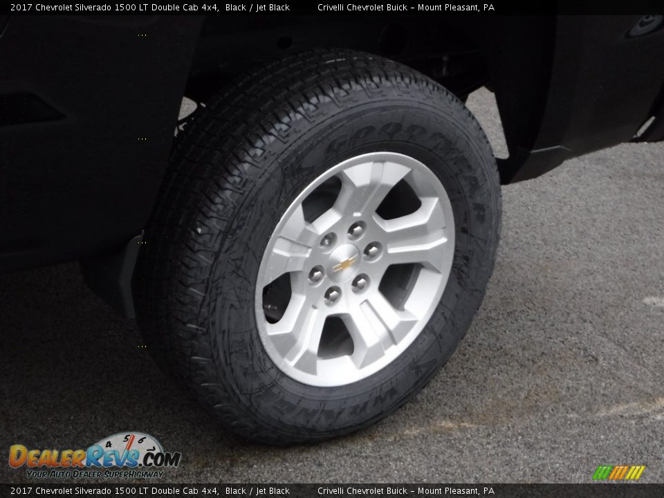 2017 Chevrolet Silverado 1500 LT Double Cab 4x4 Black / Jet Black Photo #3
