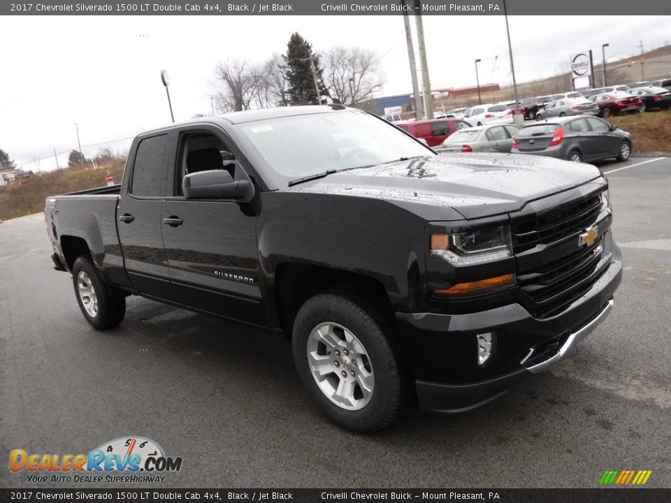 2017 Chevrolet Silverado 1500 LT Double Cab 4x4 Black / Jet Black Photo #6