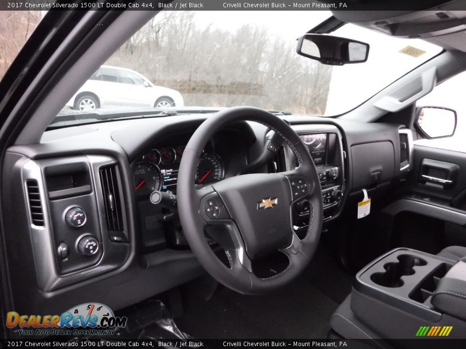 2017 Chevrolet Silverado 1500 LT Double Cab 4x4 Black / Jet Black Photo #10