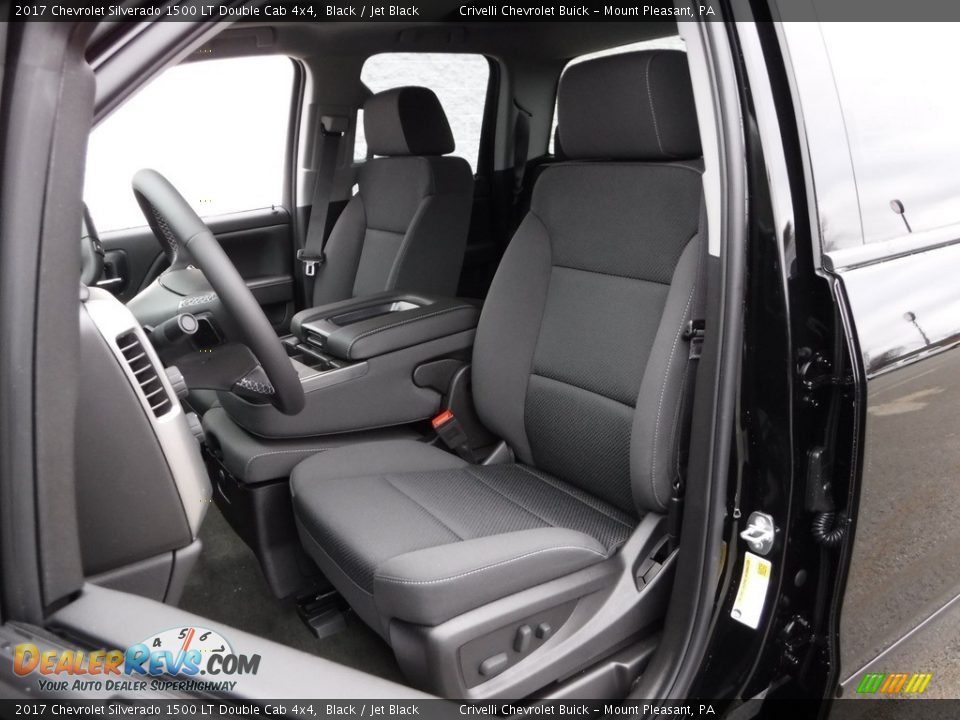 2017 Chevrolet Silverado 1500 LT Double Cab 4x4 Black / Jet Black Photo #12
