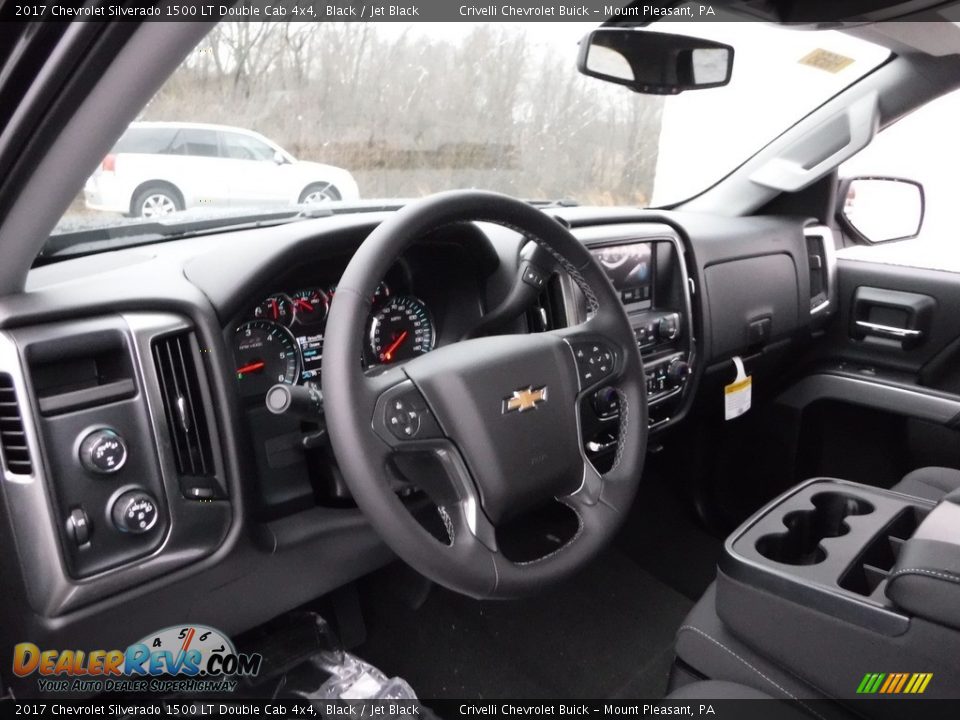 2017 Chevrolet Silverado 1500 LT Double Cab 4x4 Black / Jet Black Photo #17