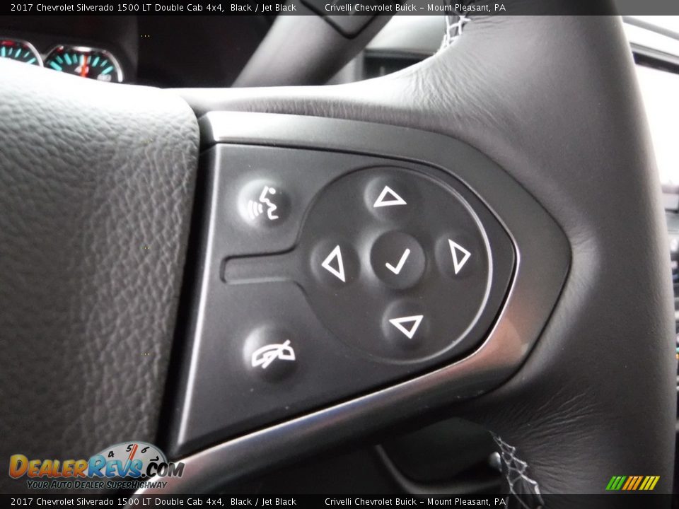2017 Chevrolet Silverado 1500 LT Double Cab 4x4 Black / Jet Black Photo #19